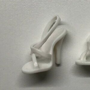 Barbie - white sandal heels - fits model muse feet